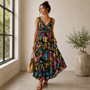 maxi dress gypsy style Boho Gypsy Tie Dye Maxi Dress – Craft N Fashion